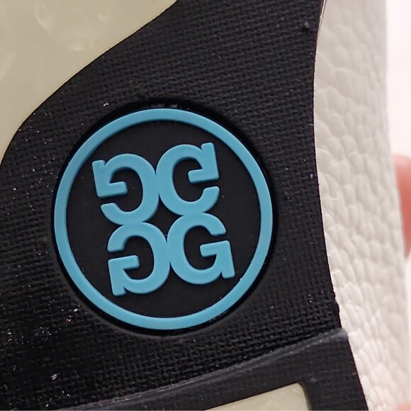 G/Fore GG Golf Shoes Girl's Sz 5.5 US, White Rose Gold Leather Cushioned Preppy - Picture 9 of 10